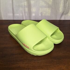 Adidas Adilette Lumia Slides in the Pulse Lime Green Womens cloudfoam sandals 8